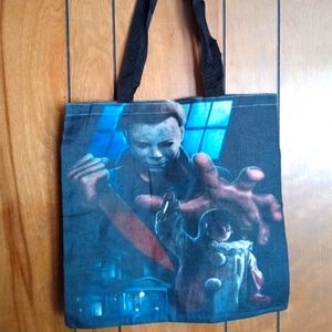 Michael Myers shopping tote bag